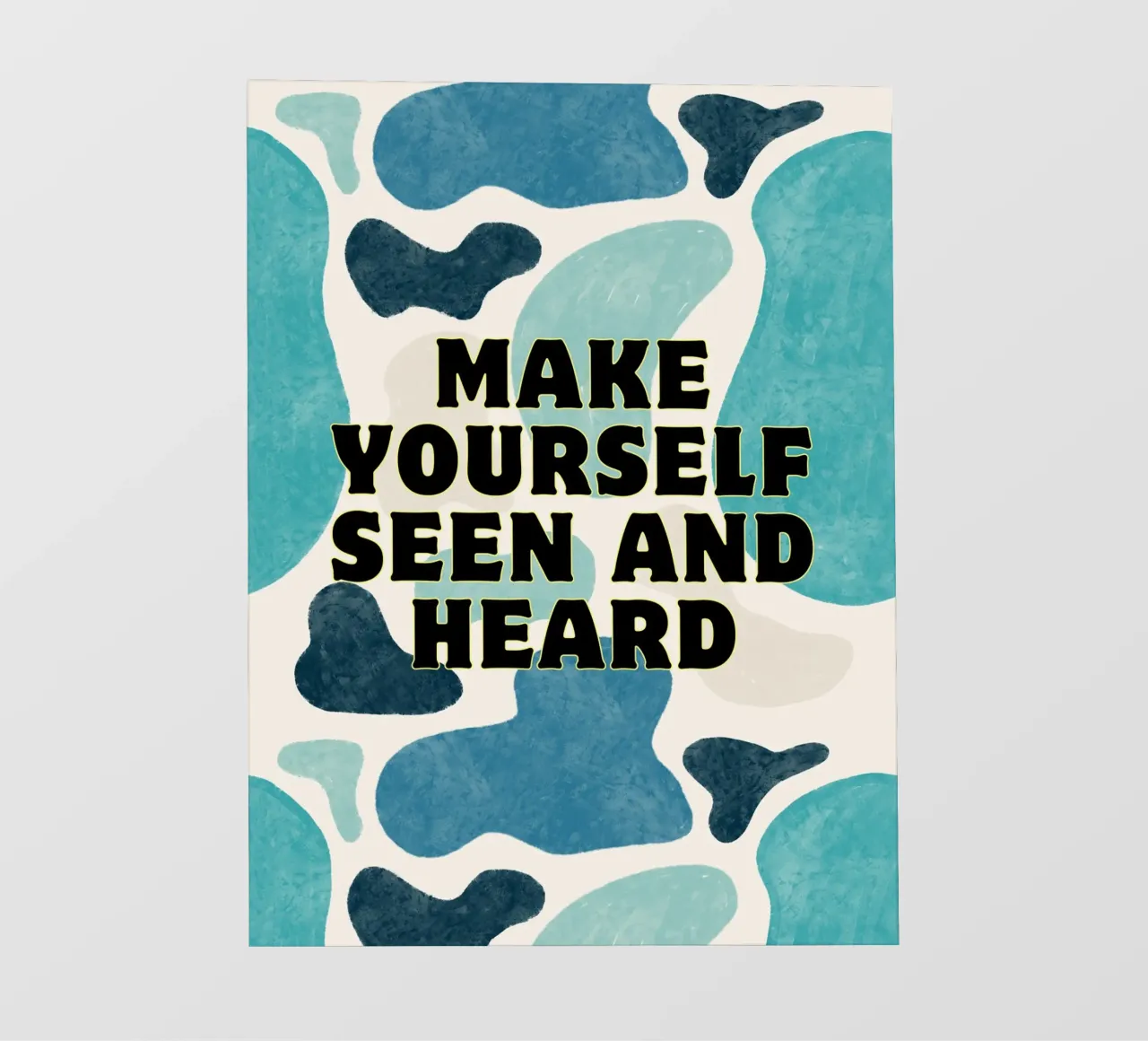 Farsi vedere e sentire telo in pvc da inspirational quote