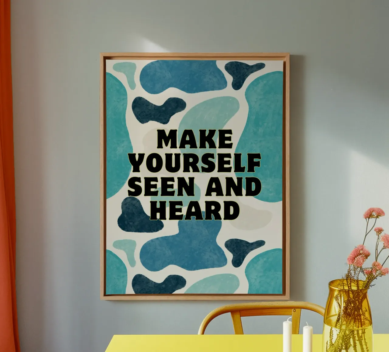 Farsi vedere e sentire tela con Cornice a cassetta da inspirational quote