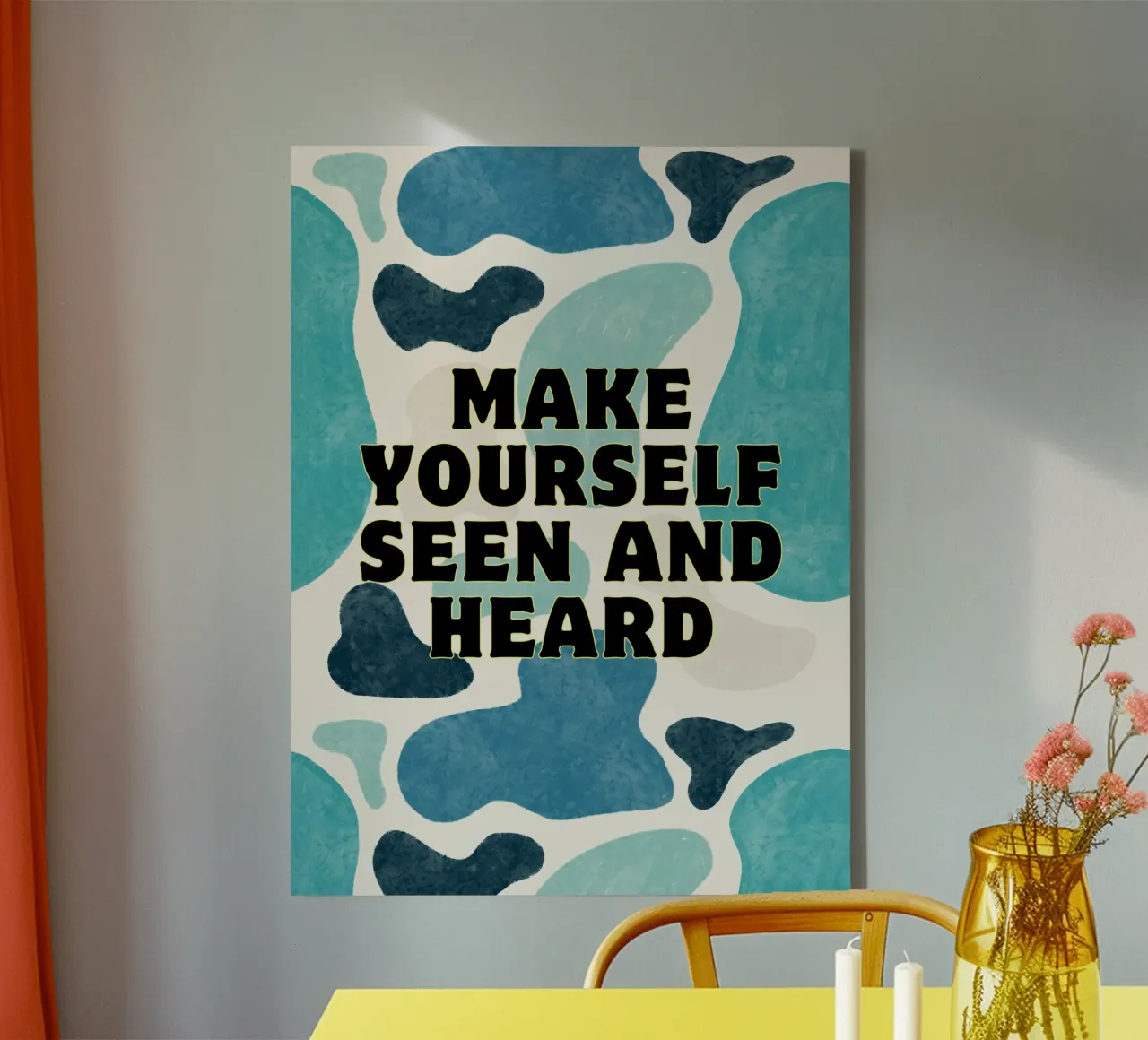 Farsi vedere e sentire tela con Cornice a cassetta da inspirational quote