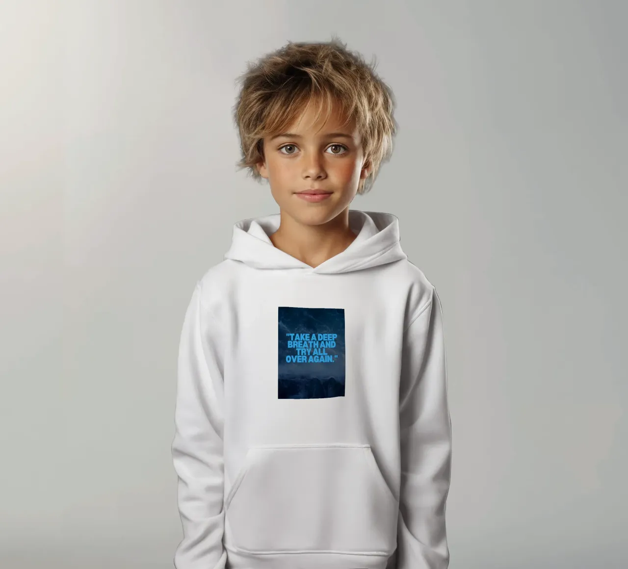 Respirer et recommencer sweat à capuche enfant de inspirational quote