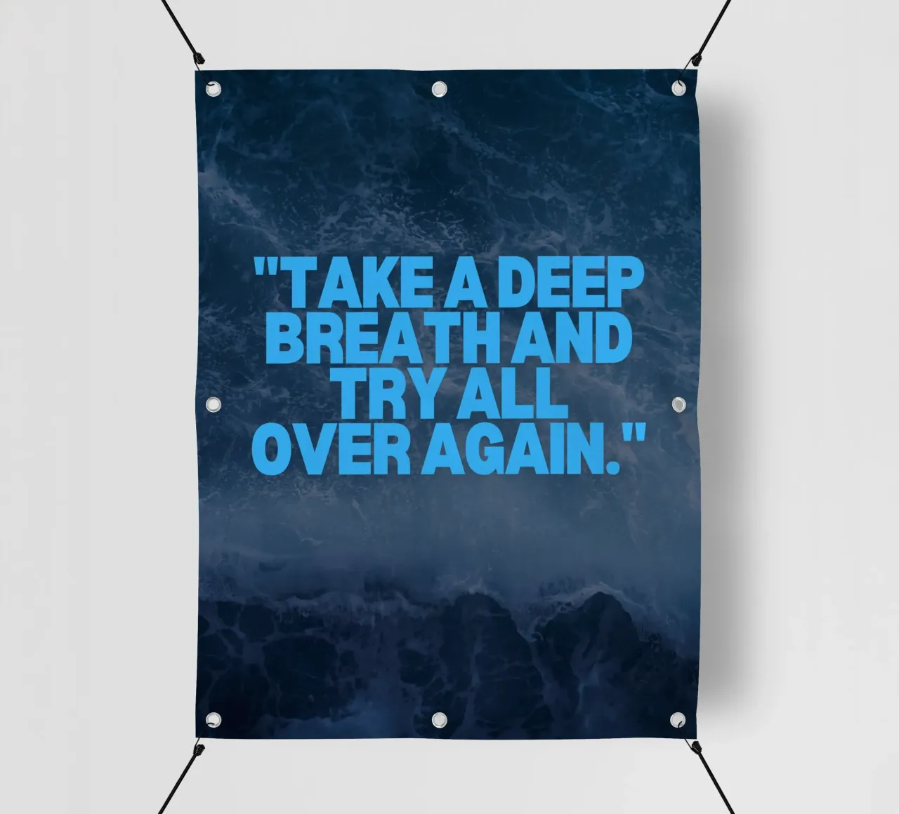 Respirare e ricominciare telo in pvc da inspirational quote