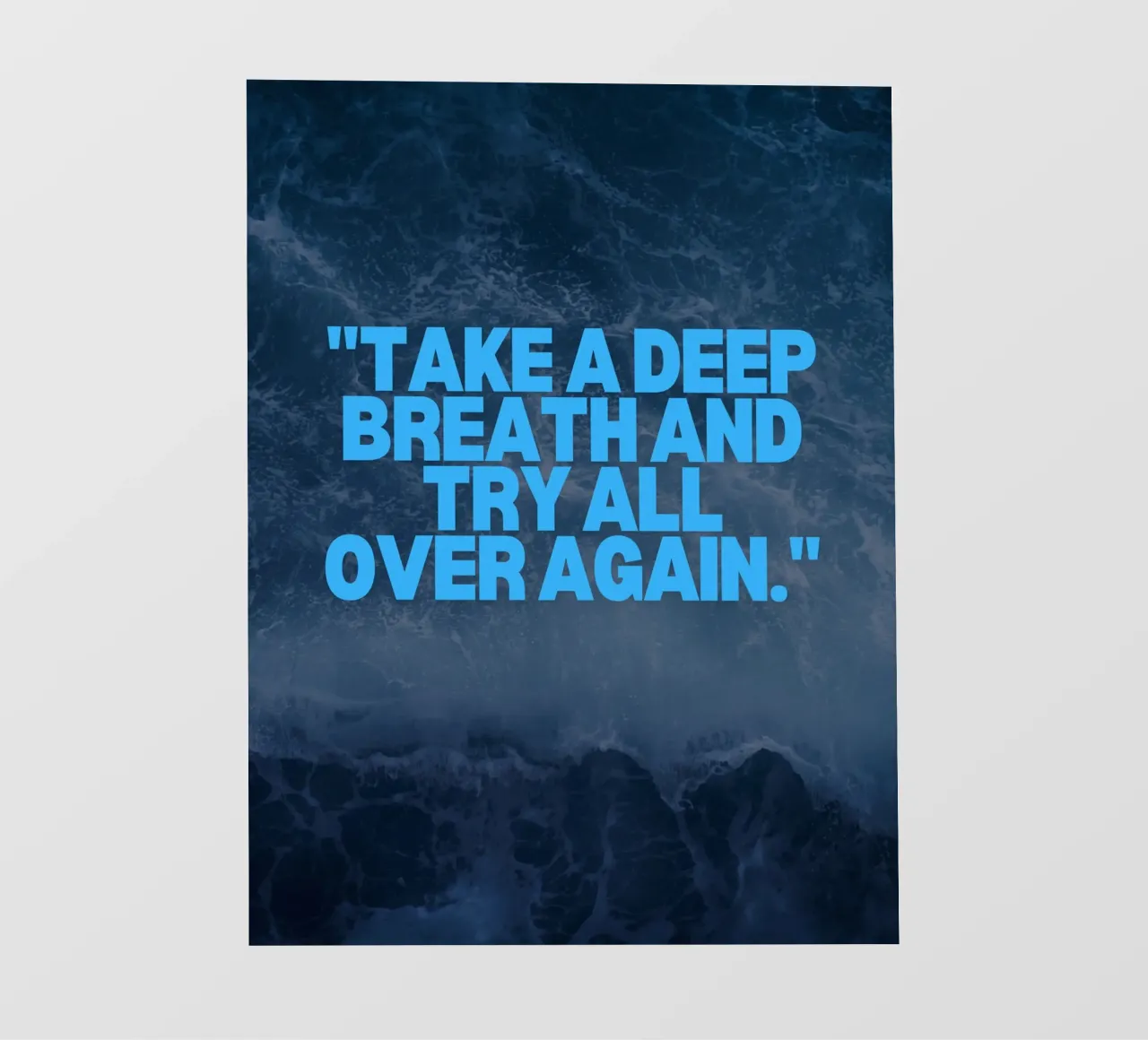 Respirare e ricominciare telo in pvc da inspirational quote