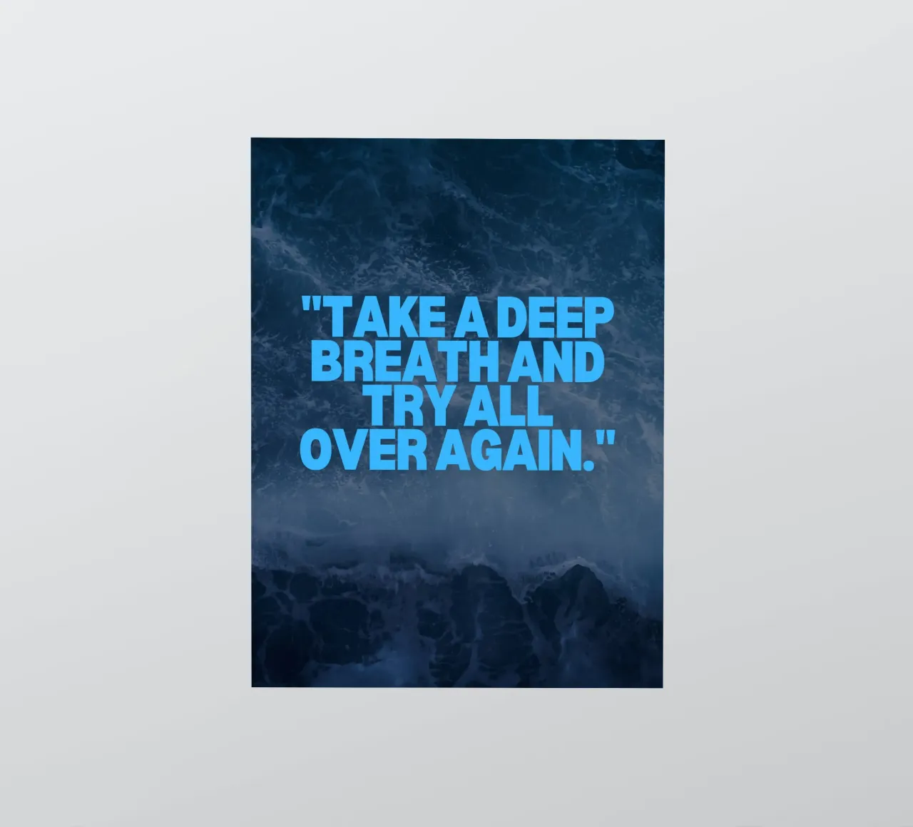 Durchatmen und neu beginnen Sticker von inspirational quote
