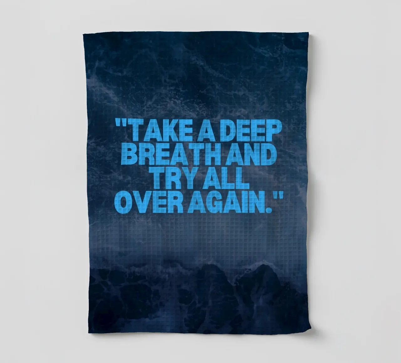 Respirer et recommencer torchon de inspirational quote