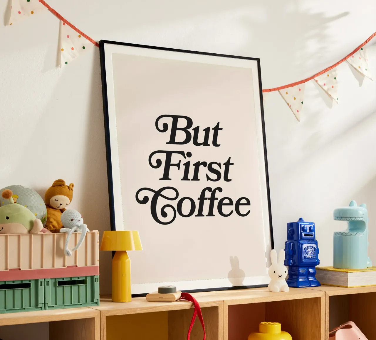 Ma prima il caffè poster da Paigaam Studio