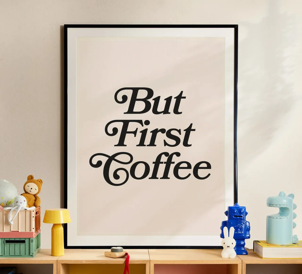 Ma prima il caffè poster da Paigaam Studio