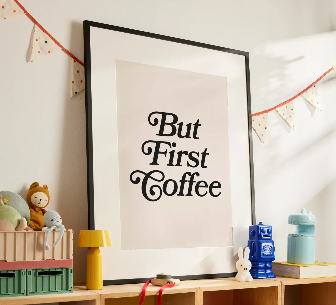 Ma prima il caffè poster da Paigaam Studio