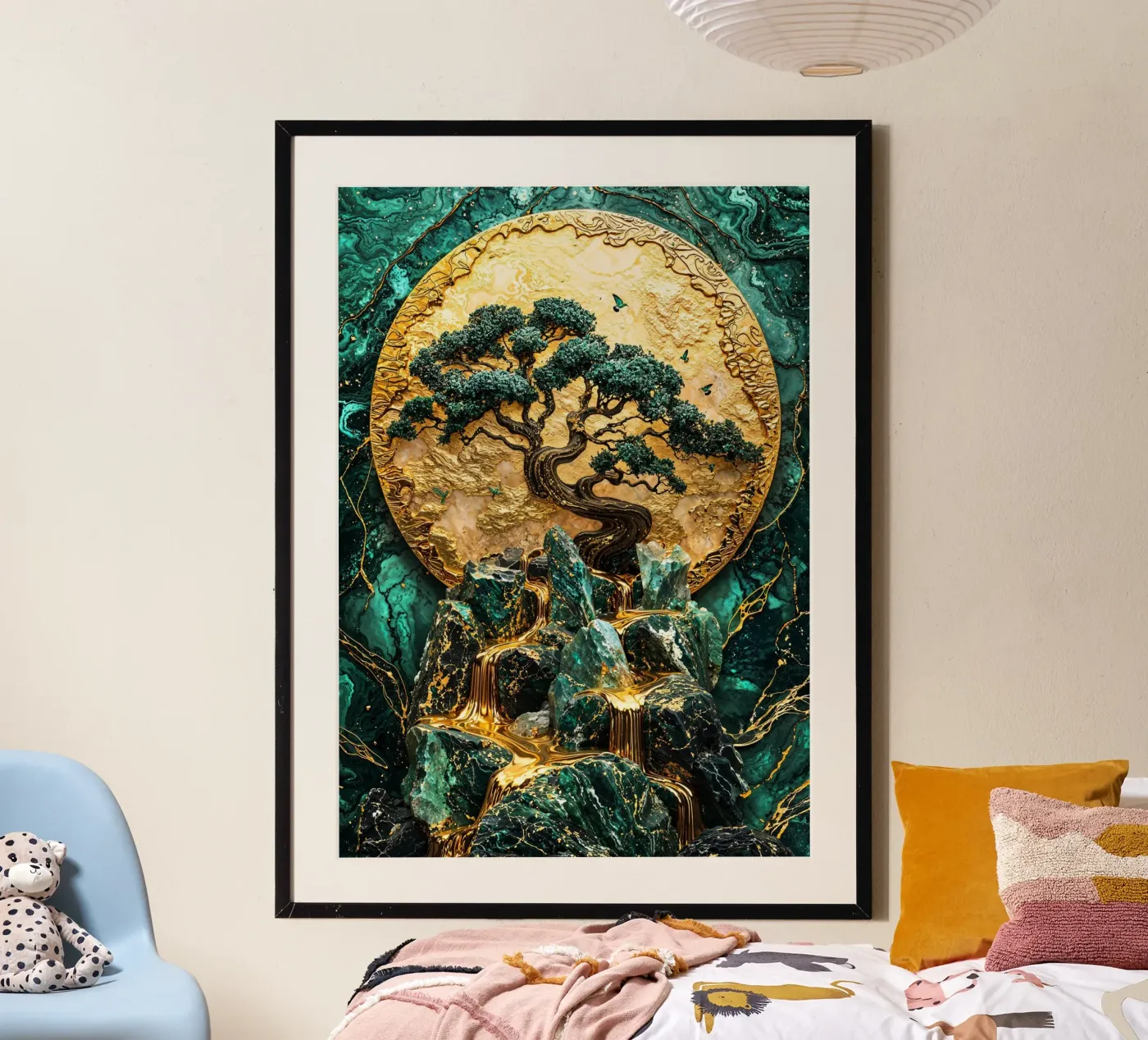 Golden Cascade Kintsugi poster da Atelier by Pixaverse