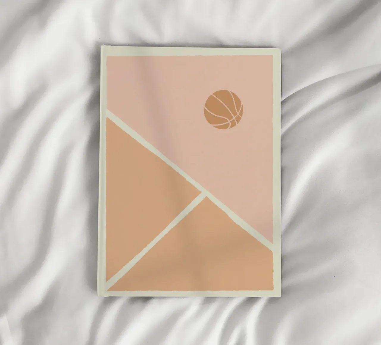Boho Retro Sports 5 Basketball Court 4 notebook by Boho Print Collection