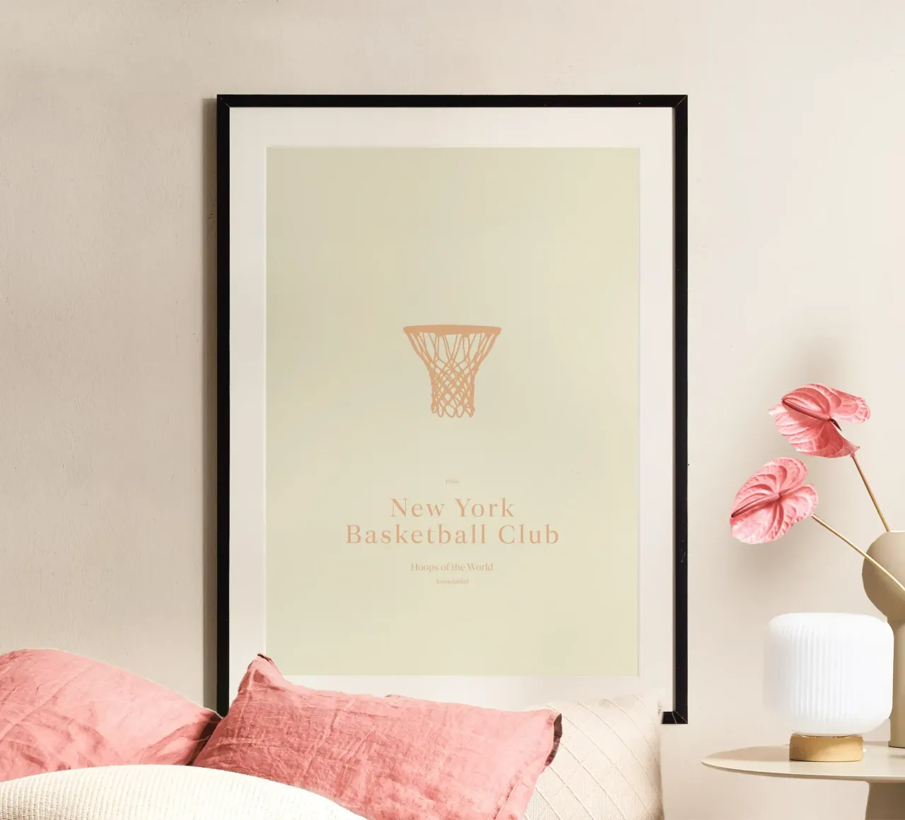 Boho Retro Sports 6 Basketball Hoop 2 poster da Boho Print Collection