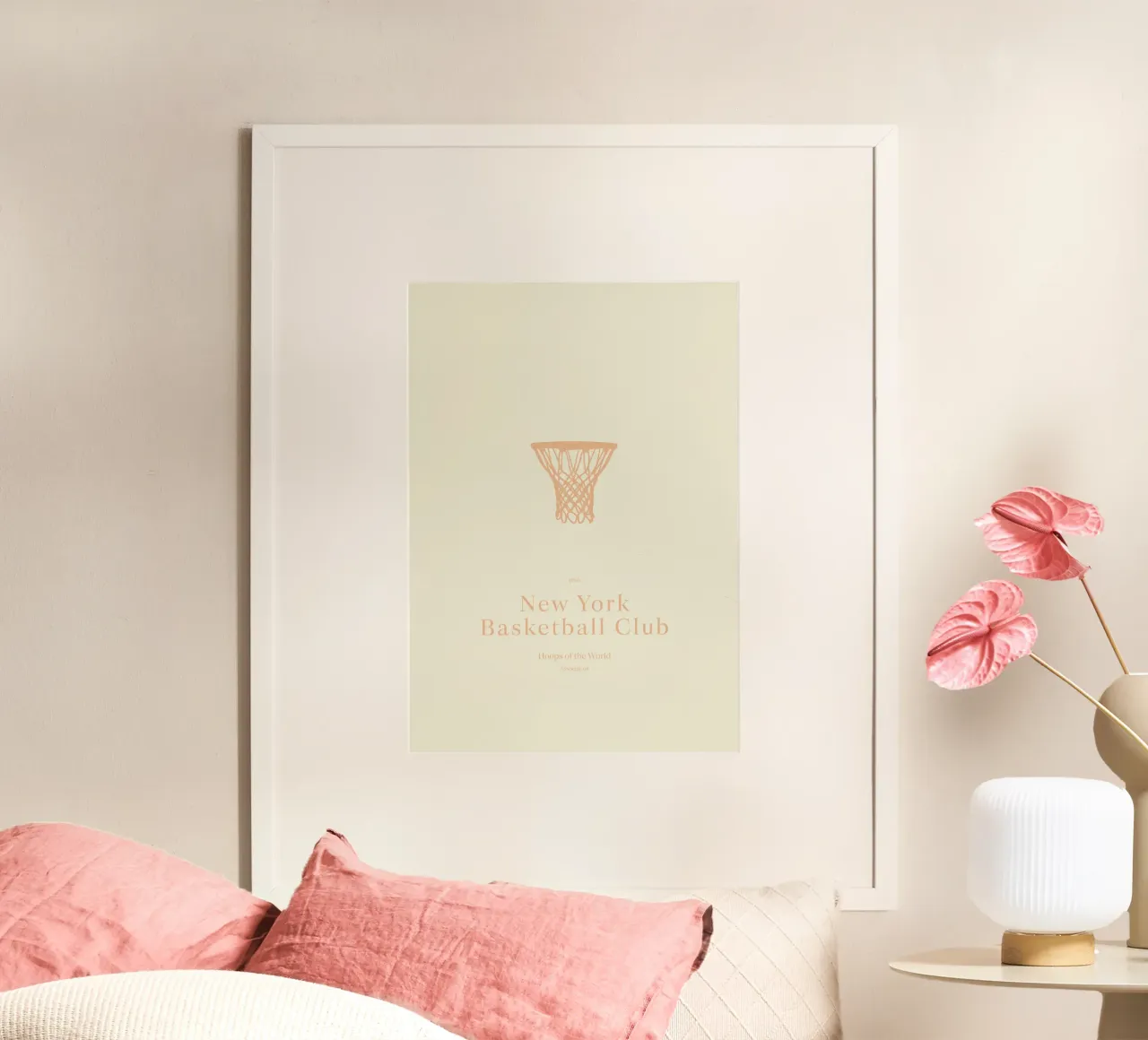 Boho Retro Sports 6 Basketball Hoop 2 poster da Boho Print Collection