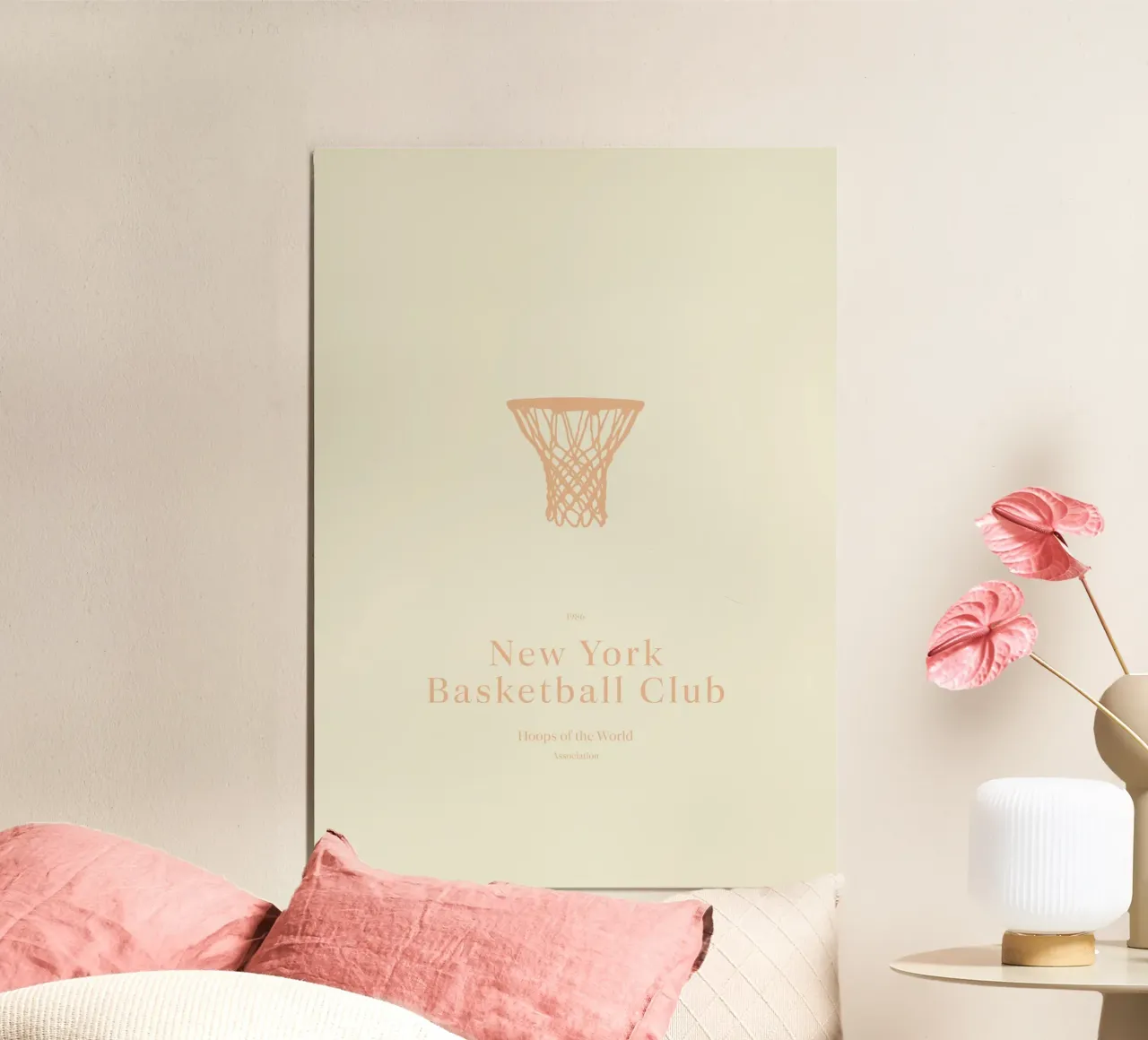 Boho Retro Sports 6 Basketball Hoop 2 poster da Boho Print Collection