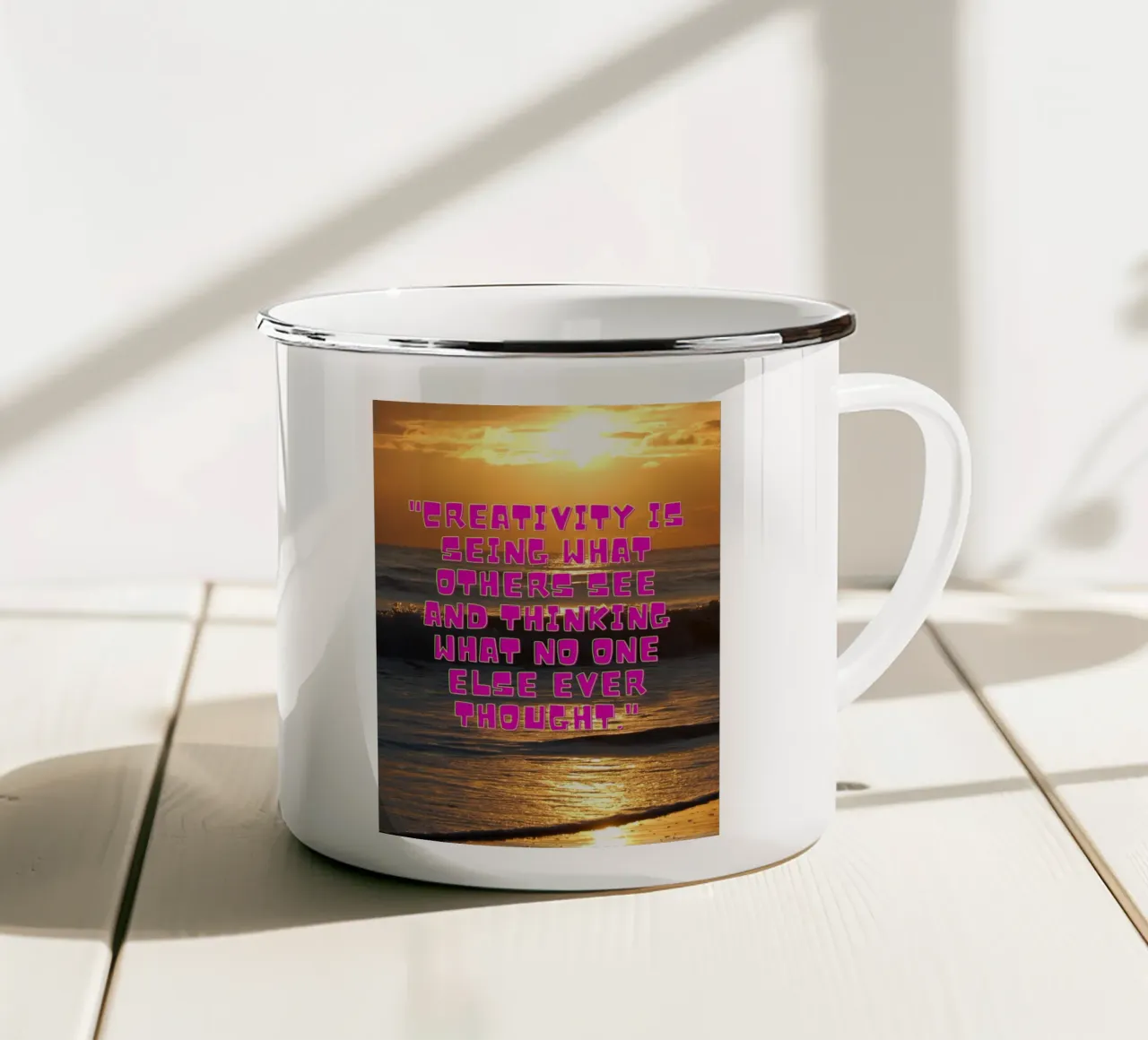 Alba creativa tazza in smalto da inspirational quote