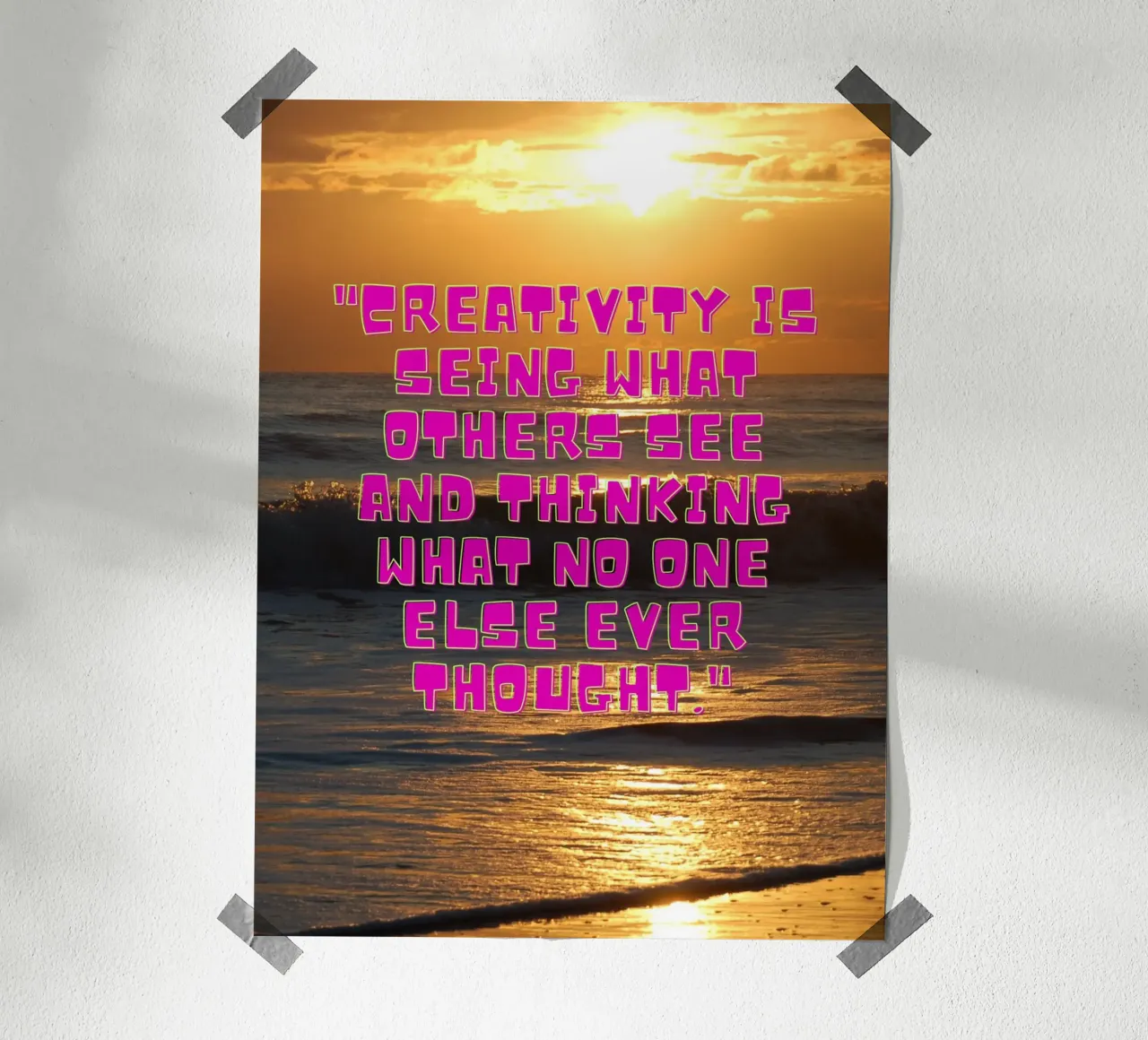 Creative Sunrise poster da inspirational quote