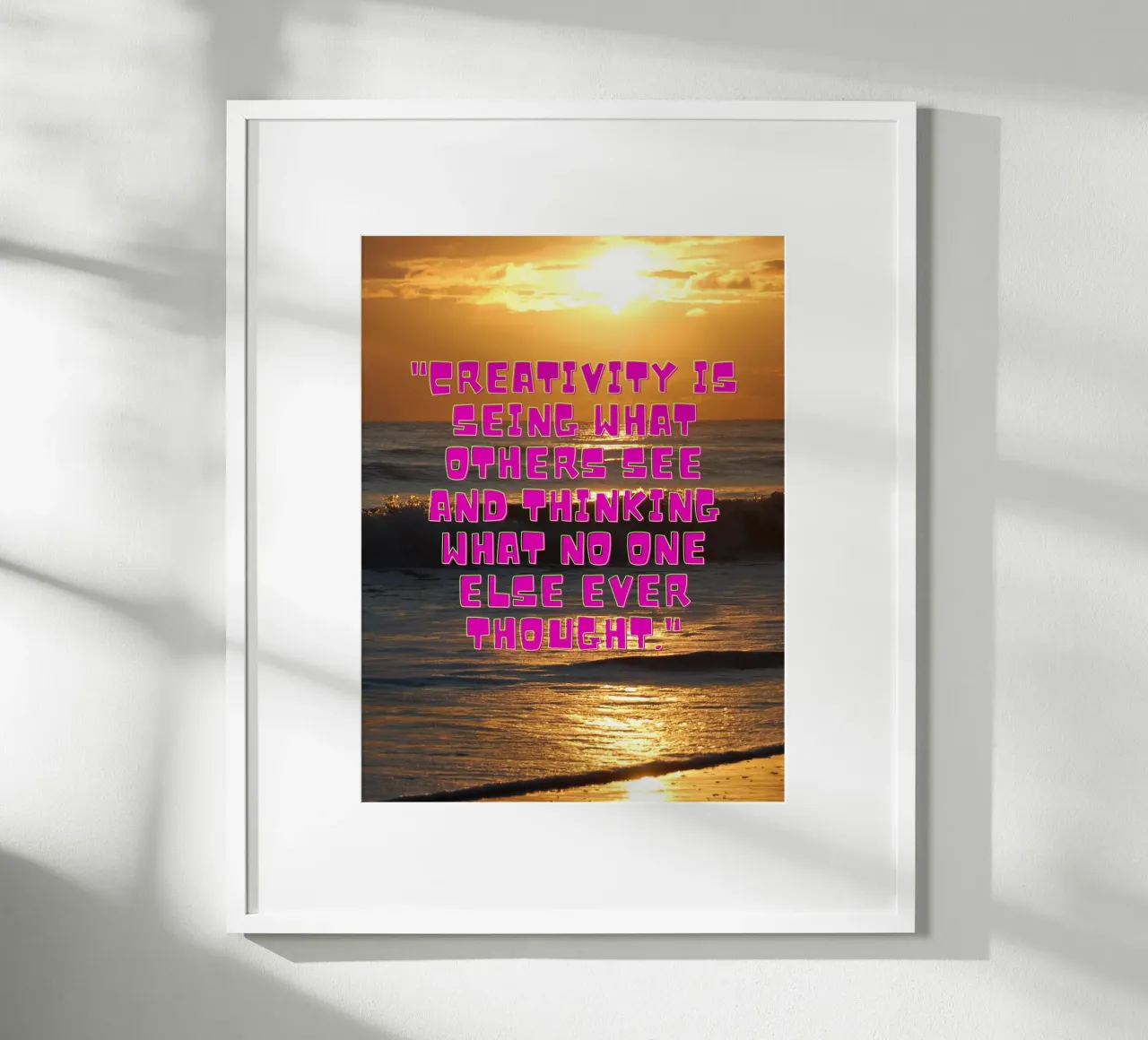 Alba creativa poster con telaio in alluminio da inspirational quote