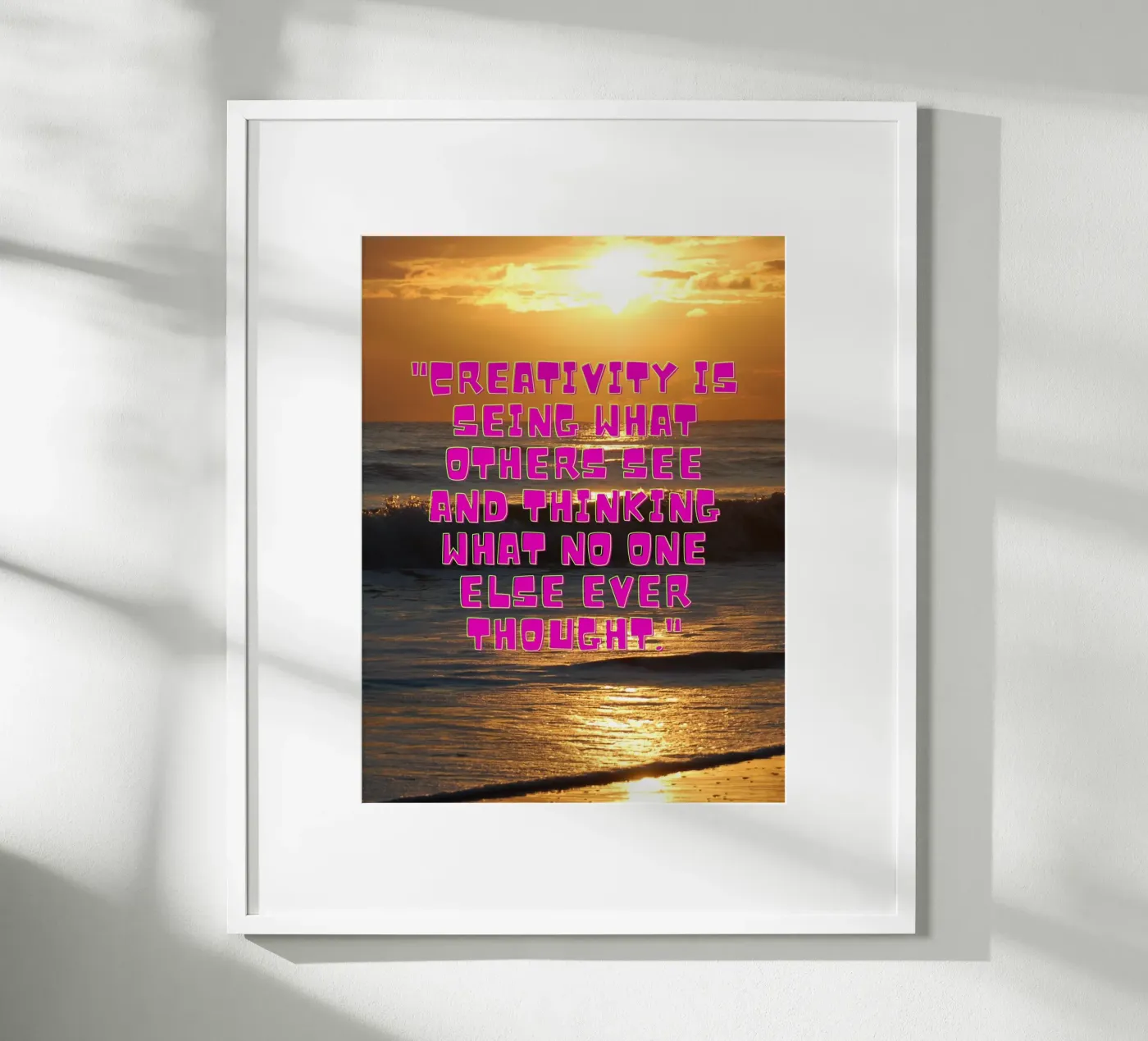 Creative Sunrise poster by inspirational quote