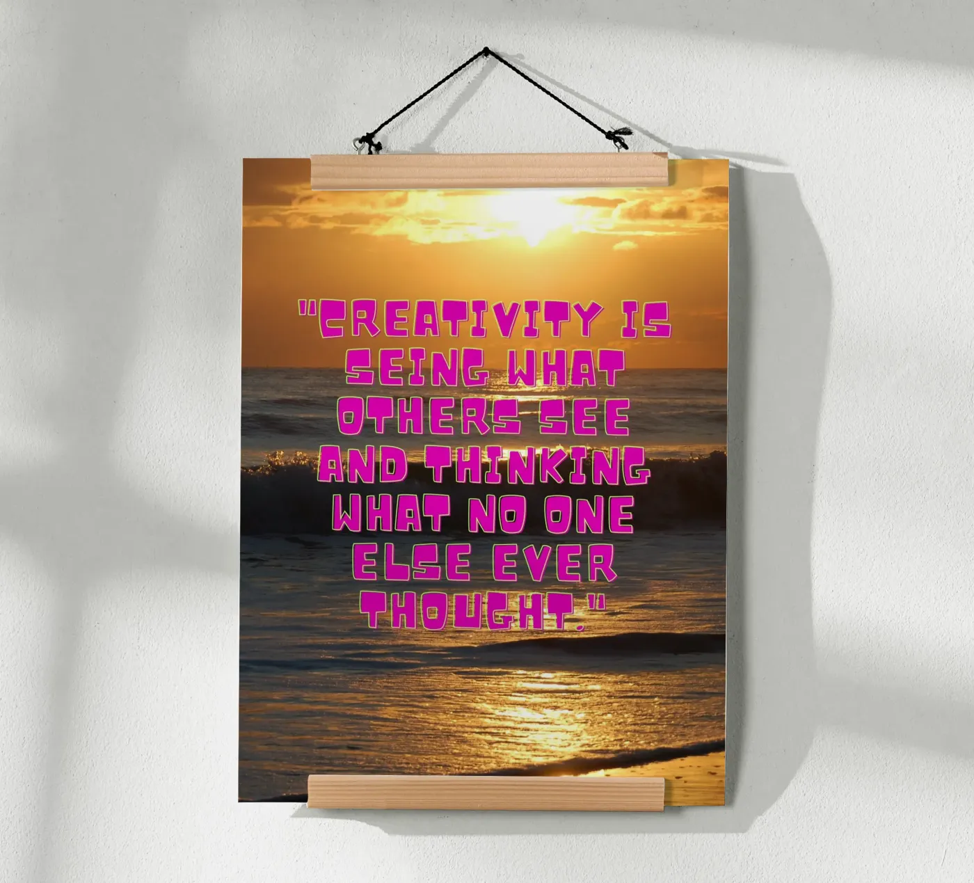 Creative Sunrise poster by inspirational quote