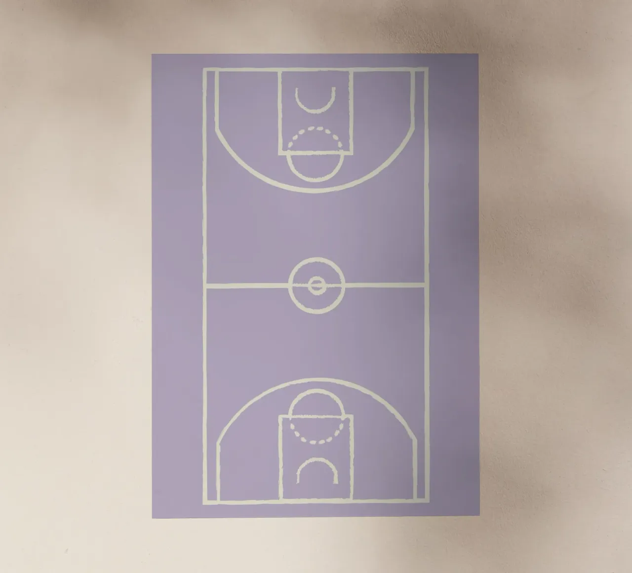 Boho Retro Sports 7 Basketball Zone 3 pellicola backlit da Boho Print Collection