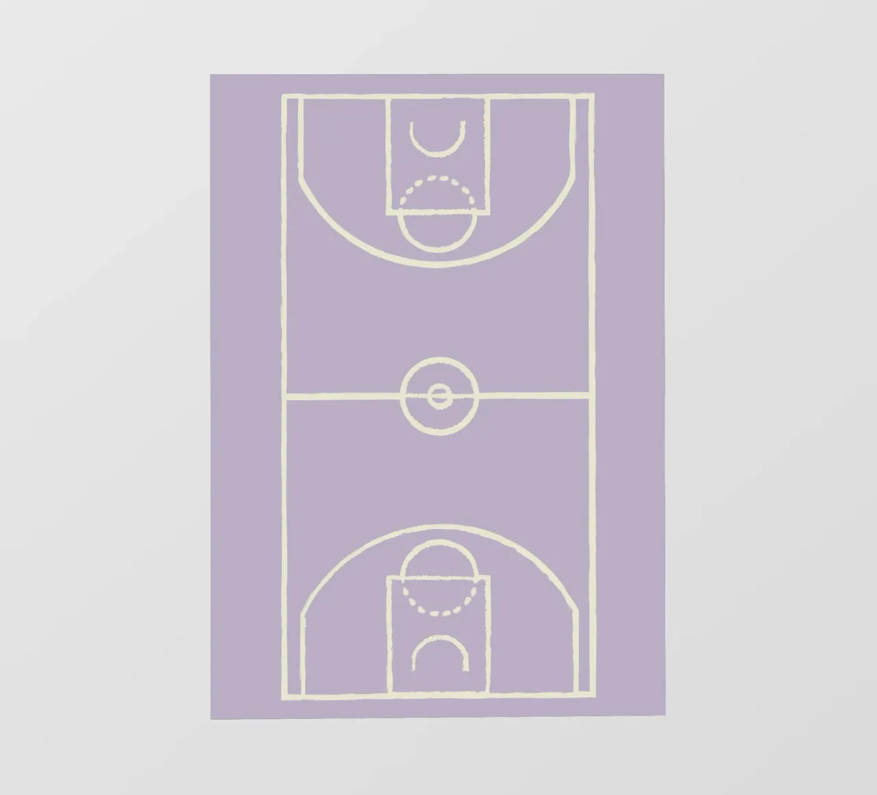 Boho Retro Sports 7 Basketball Zone 3 pellicola backlit da Boho Print Collection