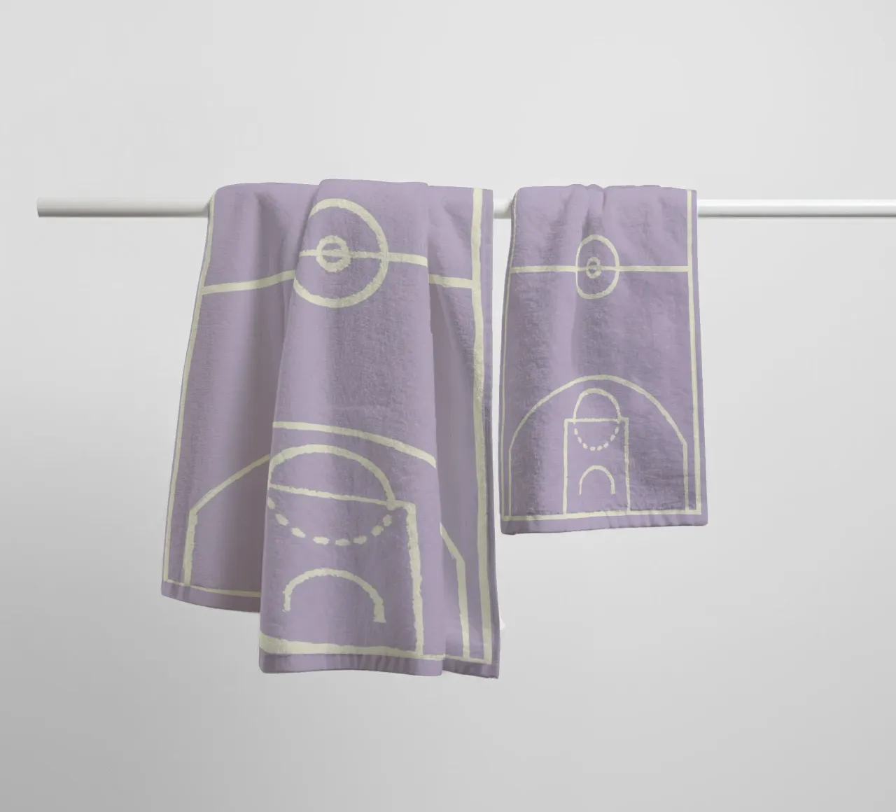 Boho Retro Sports 7 Basketball Zone 3 asciugamano da bagno da Boho Print Collection