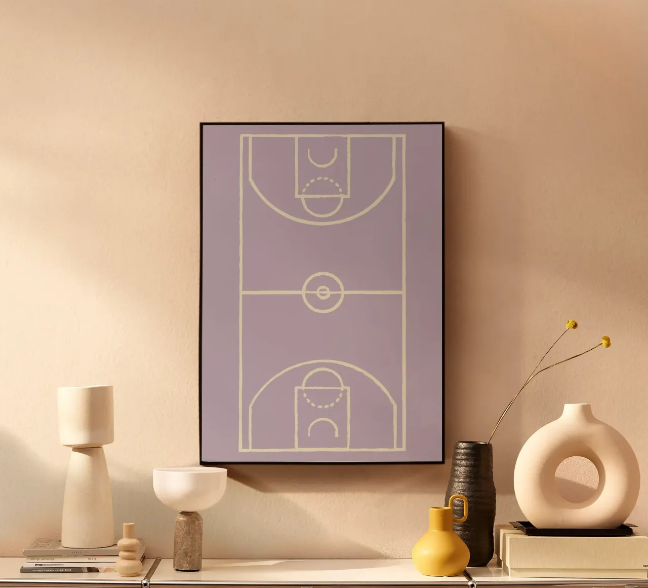 Boho Retro Sports 7 Basketball Zone 3 plexiglass da Boho Print Collection