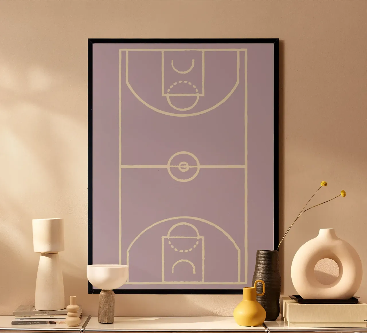 Boho Retro Sports 7 Basketball Zone 3 carta hahnemühle da Boho Print Collection