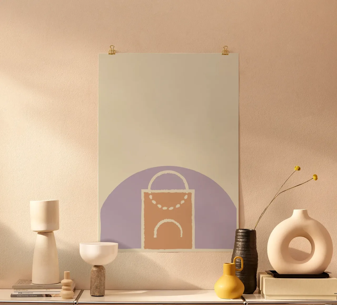 Boho Retro Sports 7 Basketball Zone 4 poster da Boho Print Collection