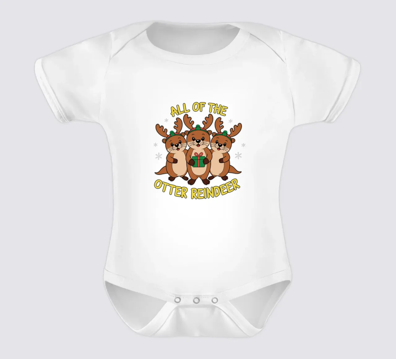 All of the Otter Reindeer body neonato maniche corte da edsonramosart