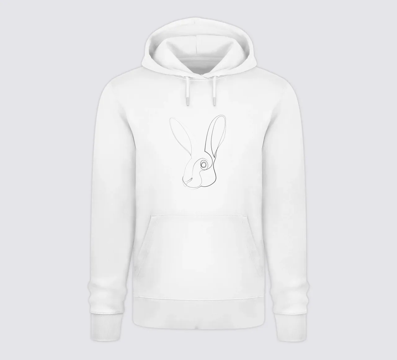 Jackrabbit - lepre a una linea felpa con cappuccio da Addillum