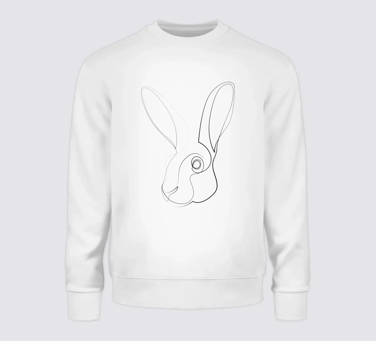 Jackrabbit - lepre a una linea felpa da Addillum