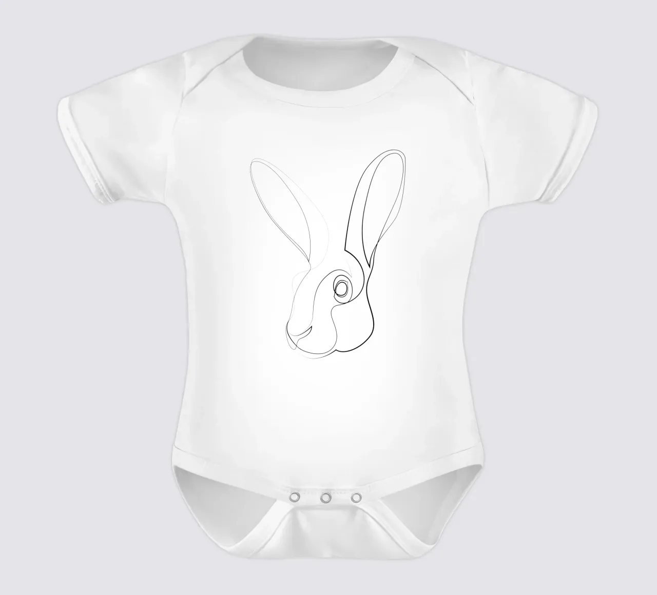 Jackrabbit - lepre a una linea body neonato maniche corte da Addillum