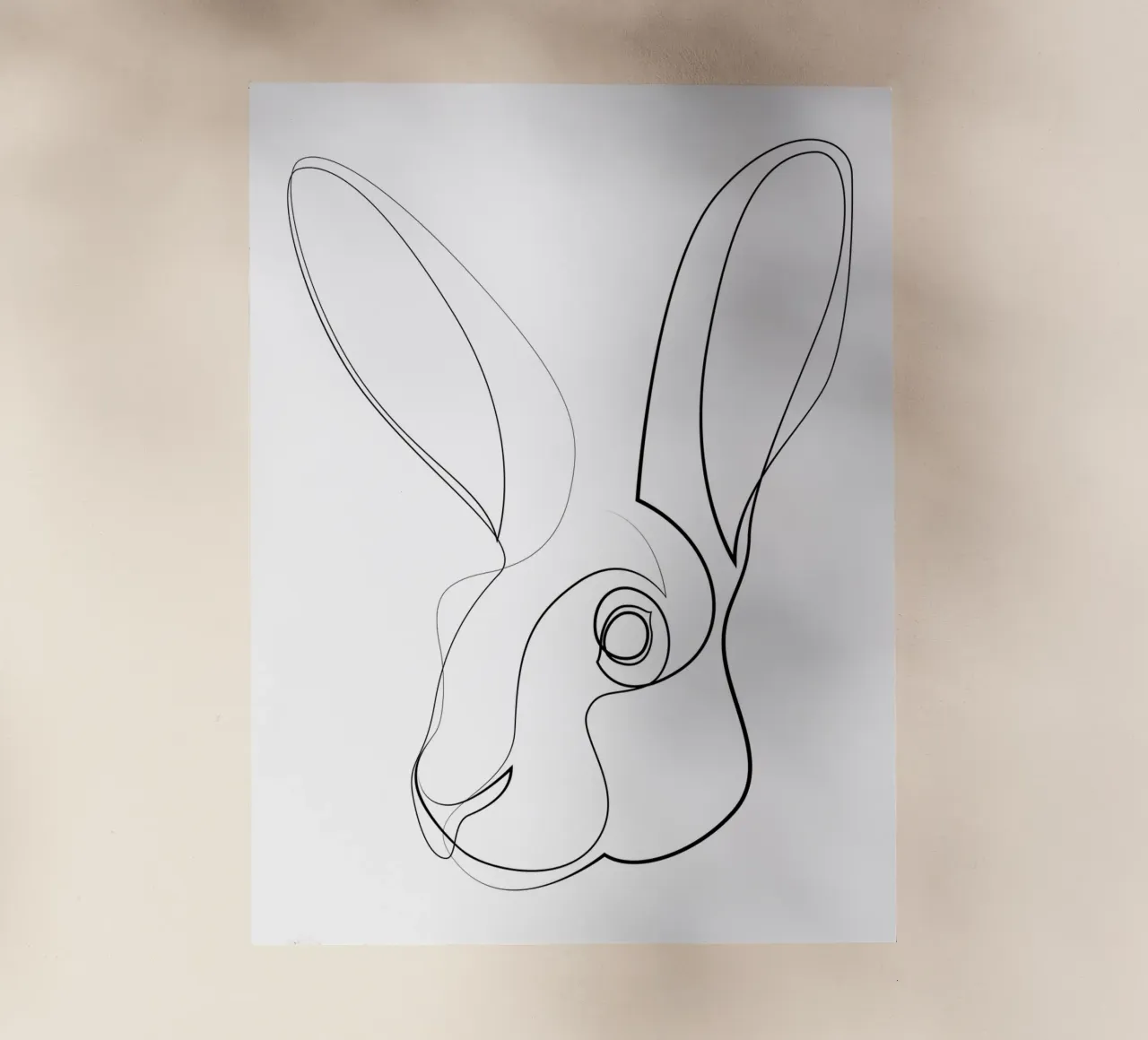 Jackrabbit - lepre a una linea pellicola backlit da Addillum