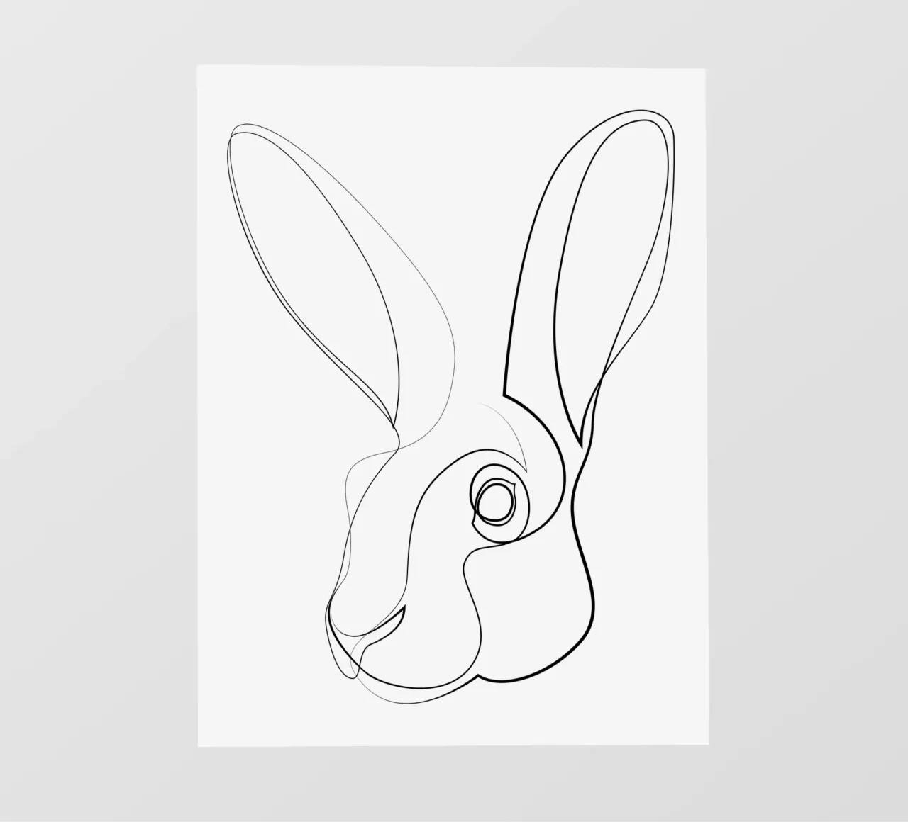 Jackrabbit - lepre a una linea pellicola backlit da Addillum