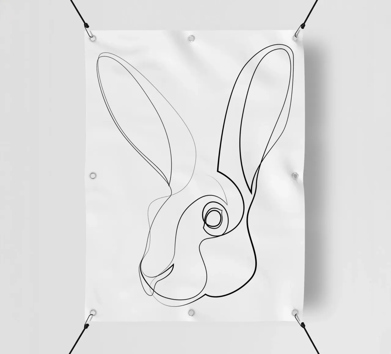 Jackrabbit - lepre a una linea telo in pvc da Addillum