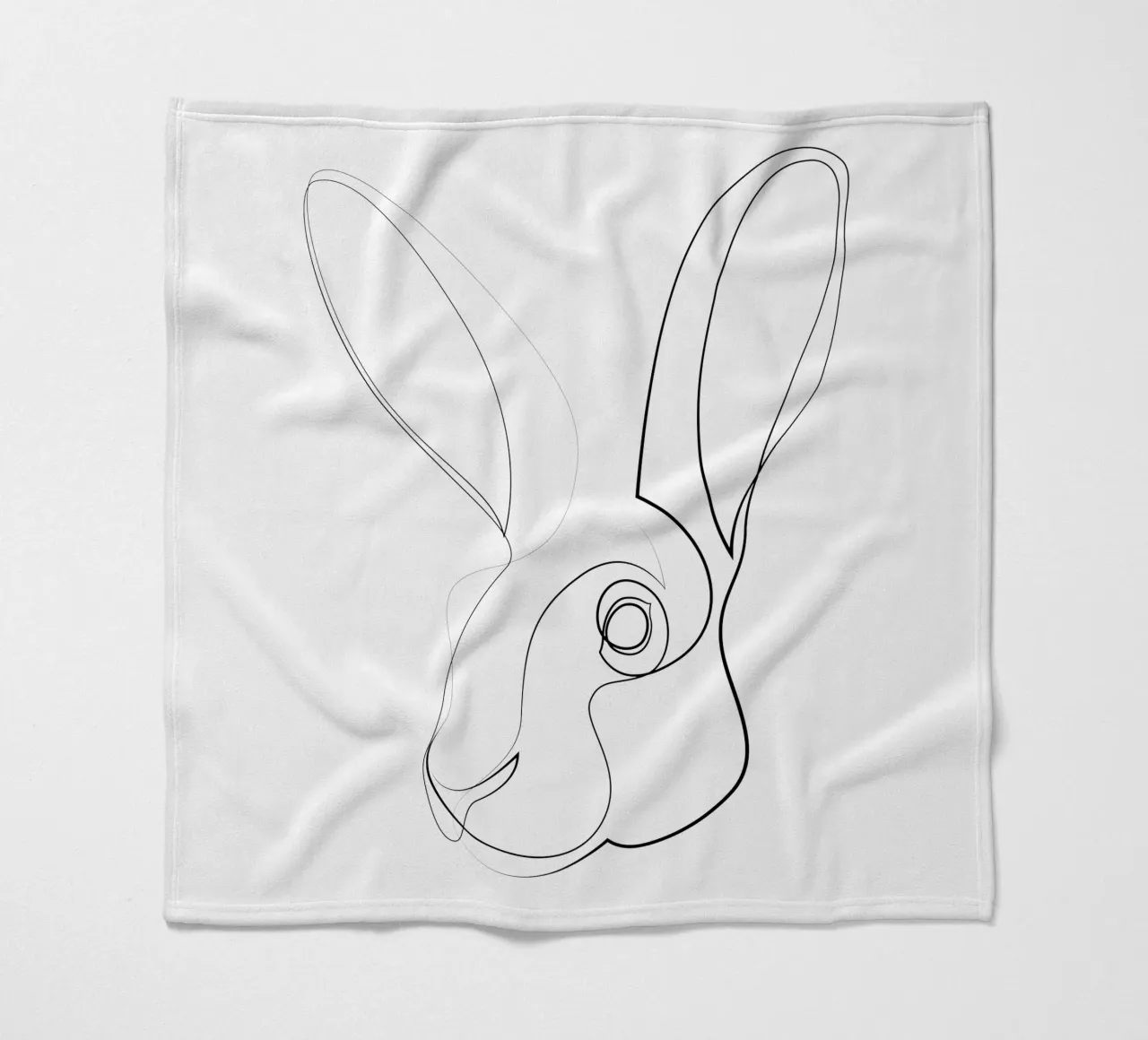 Jackrabbit - lepre a una linea coperta in pile da Addillum