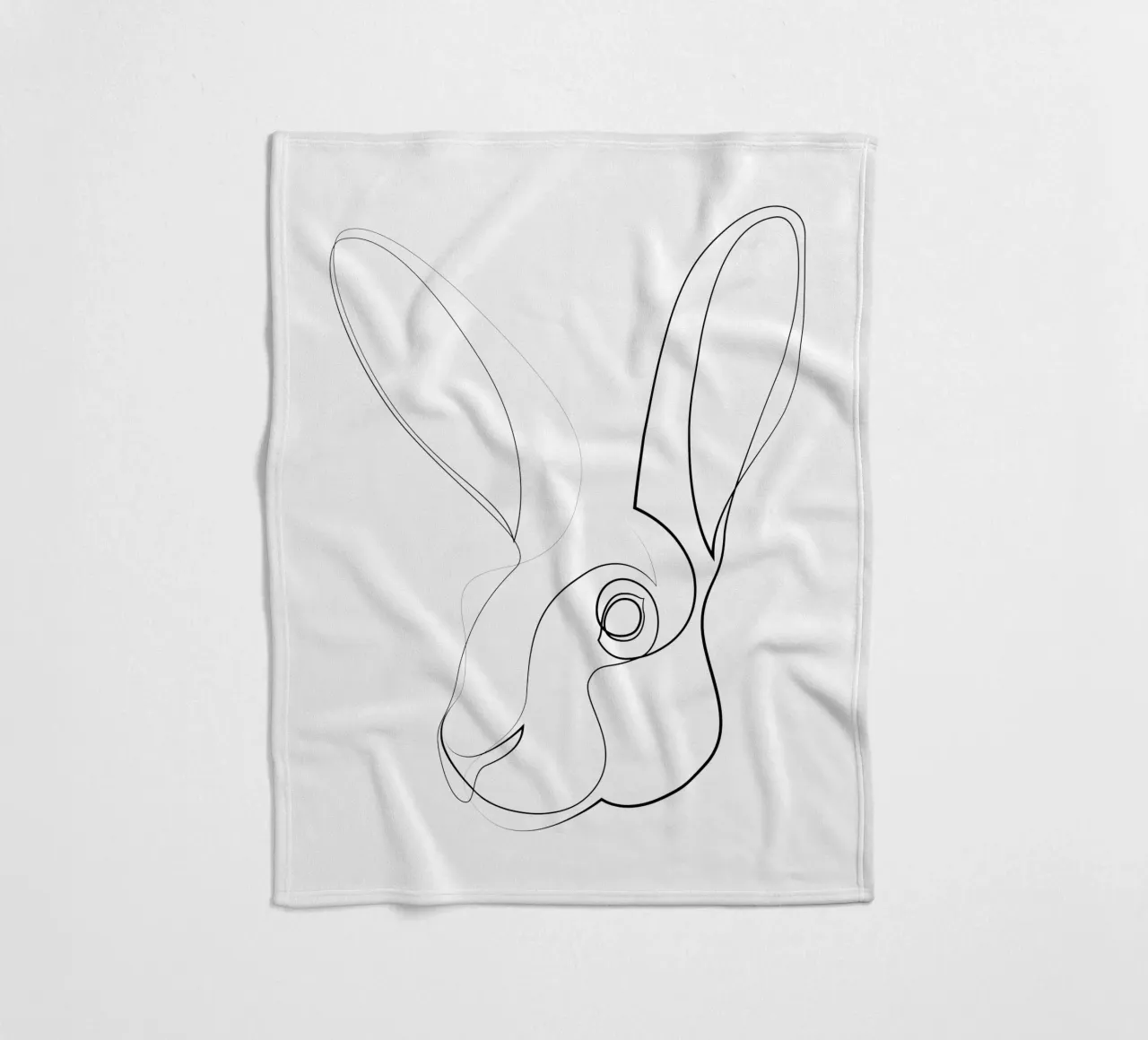 Jackrabbit - lepre a una linea coperta in pile da Addillum