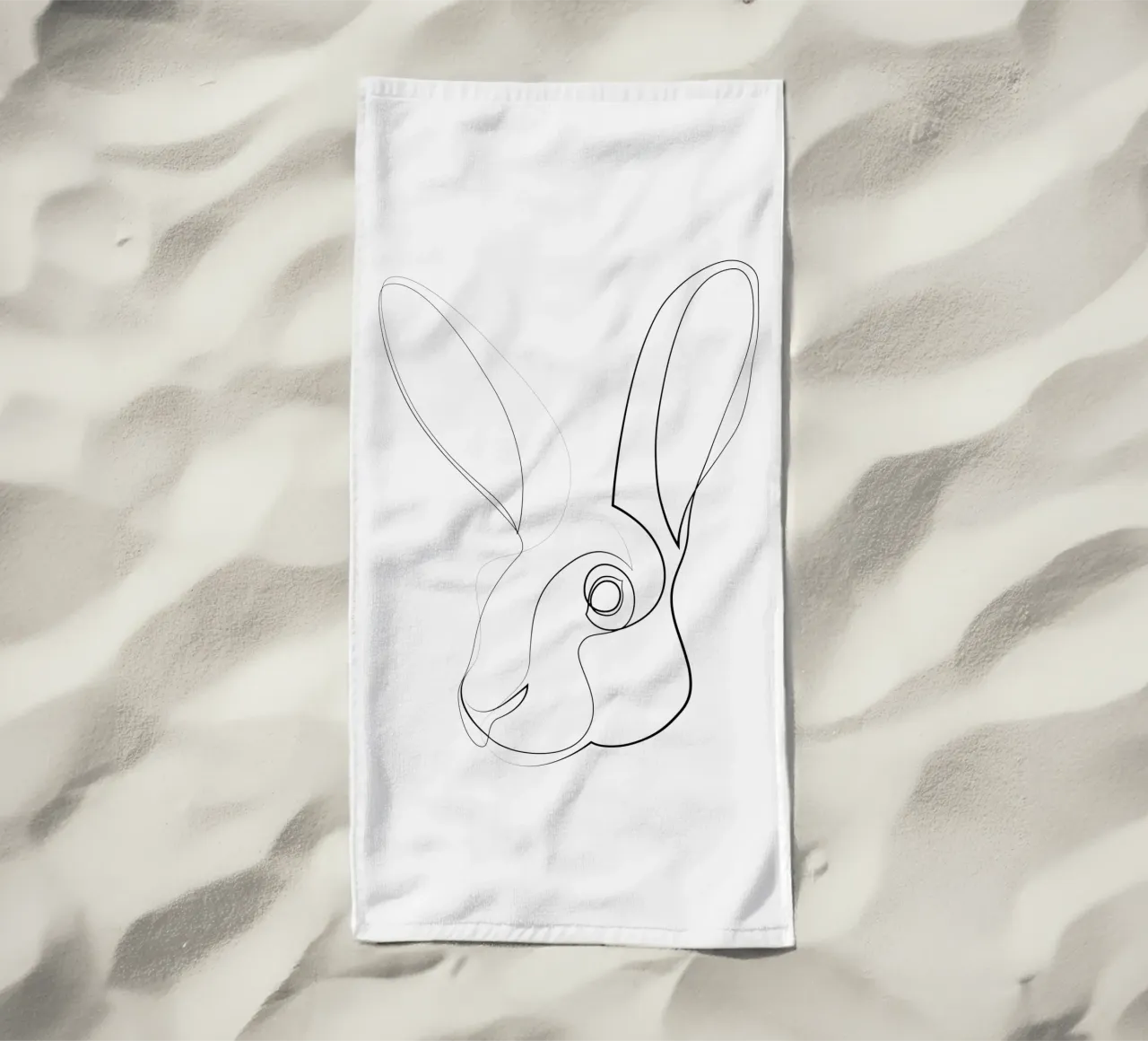 Jackrabbit - lepre a una linea telo mare da Addillum