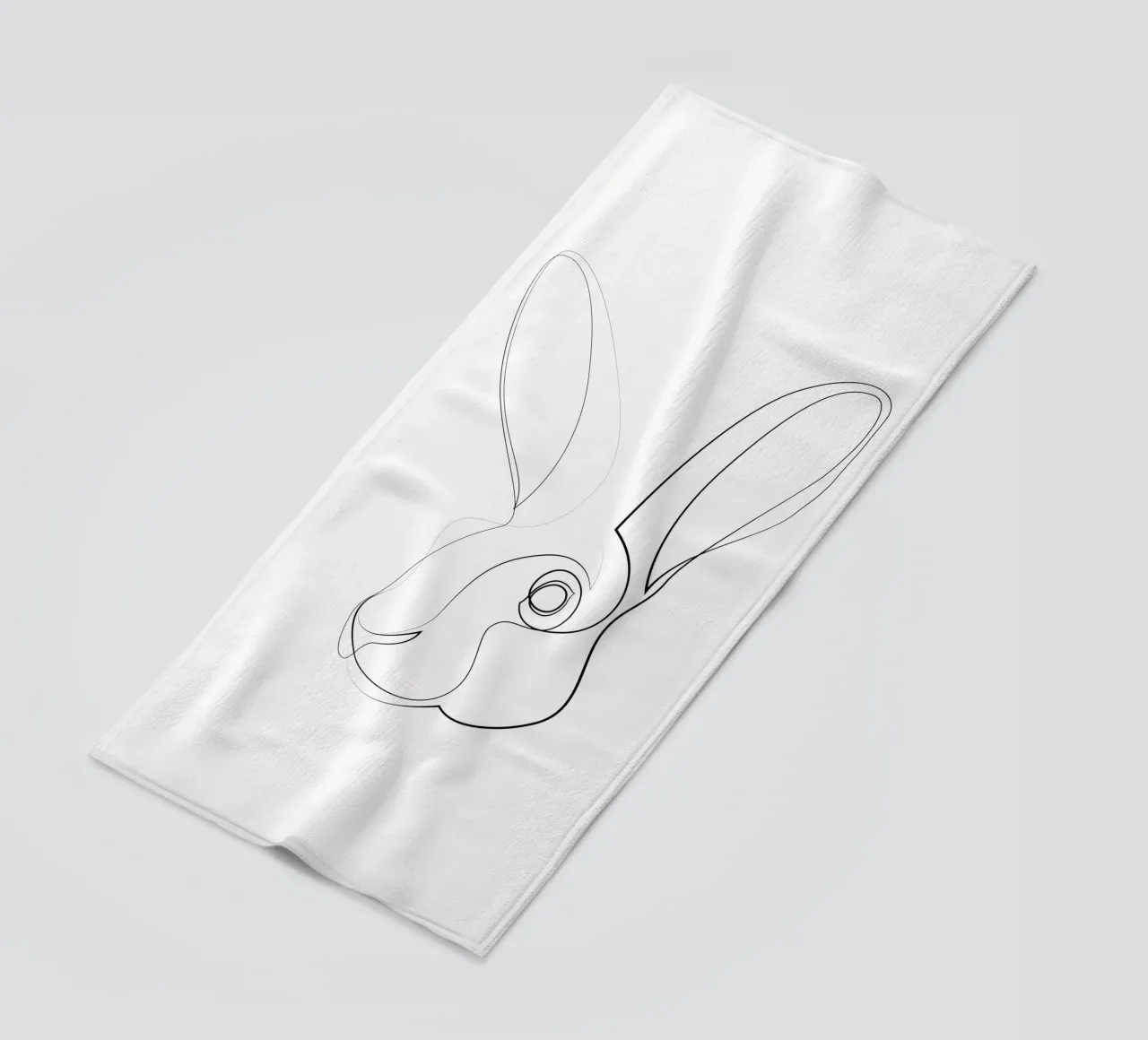 Jackrabbit - lepre a una linea telo mare da Addillum