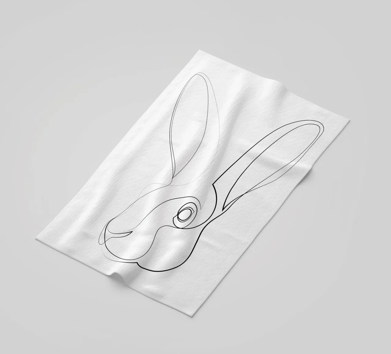 Jackrabbit - lepre a una linea telo mare da Addillum