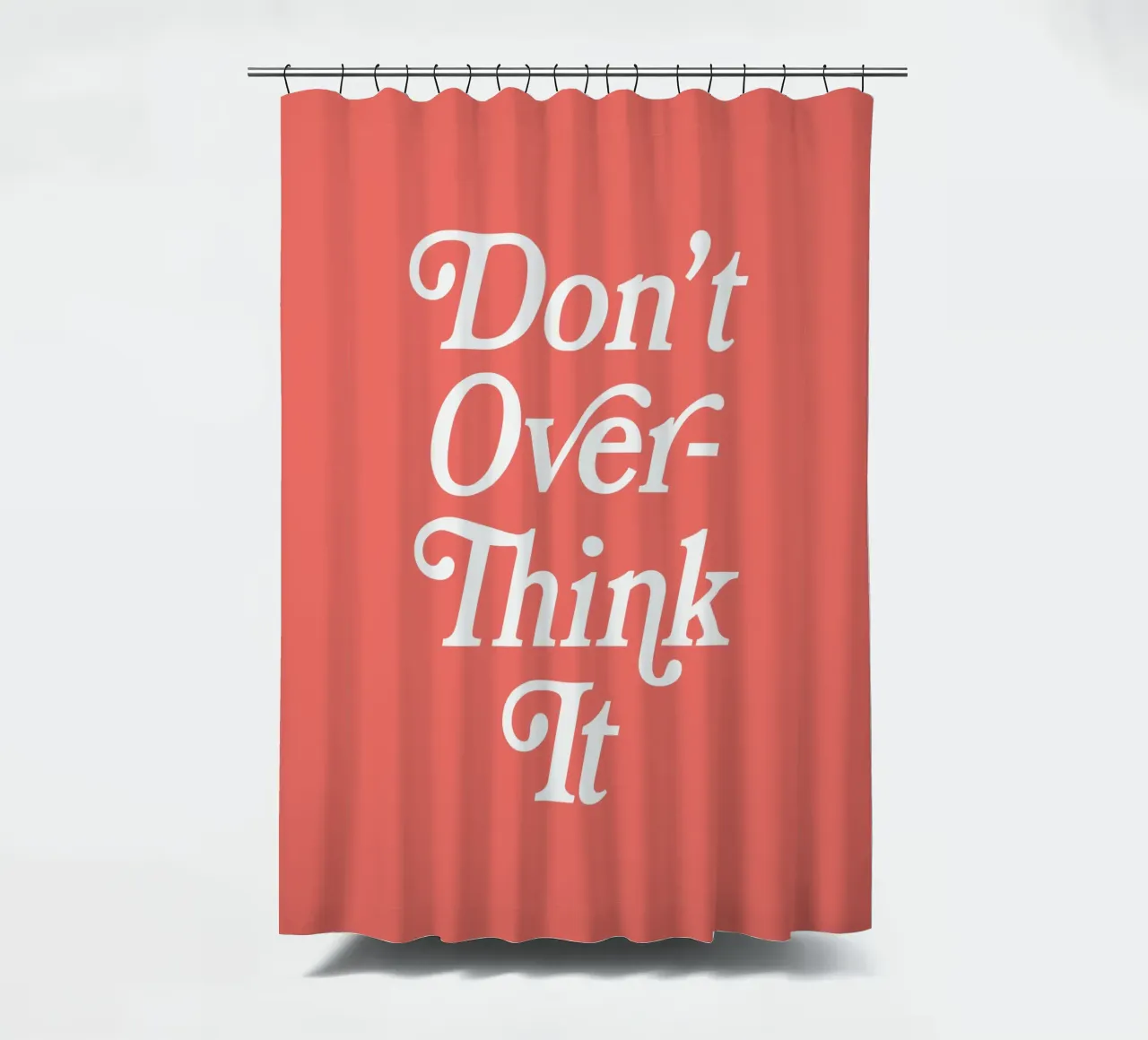 Don't overthink it (Orange Tone) shower curtain by Paigaam Studio