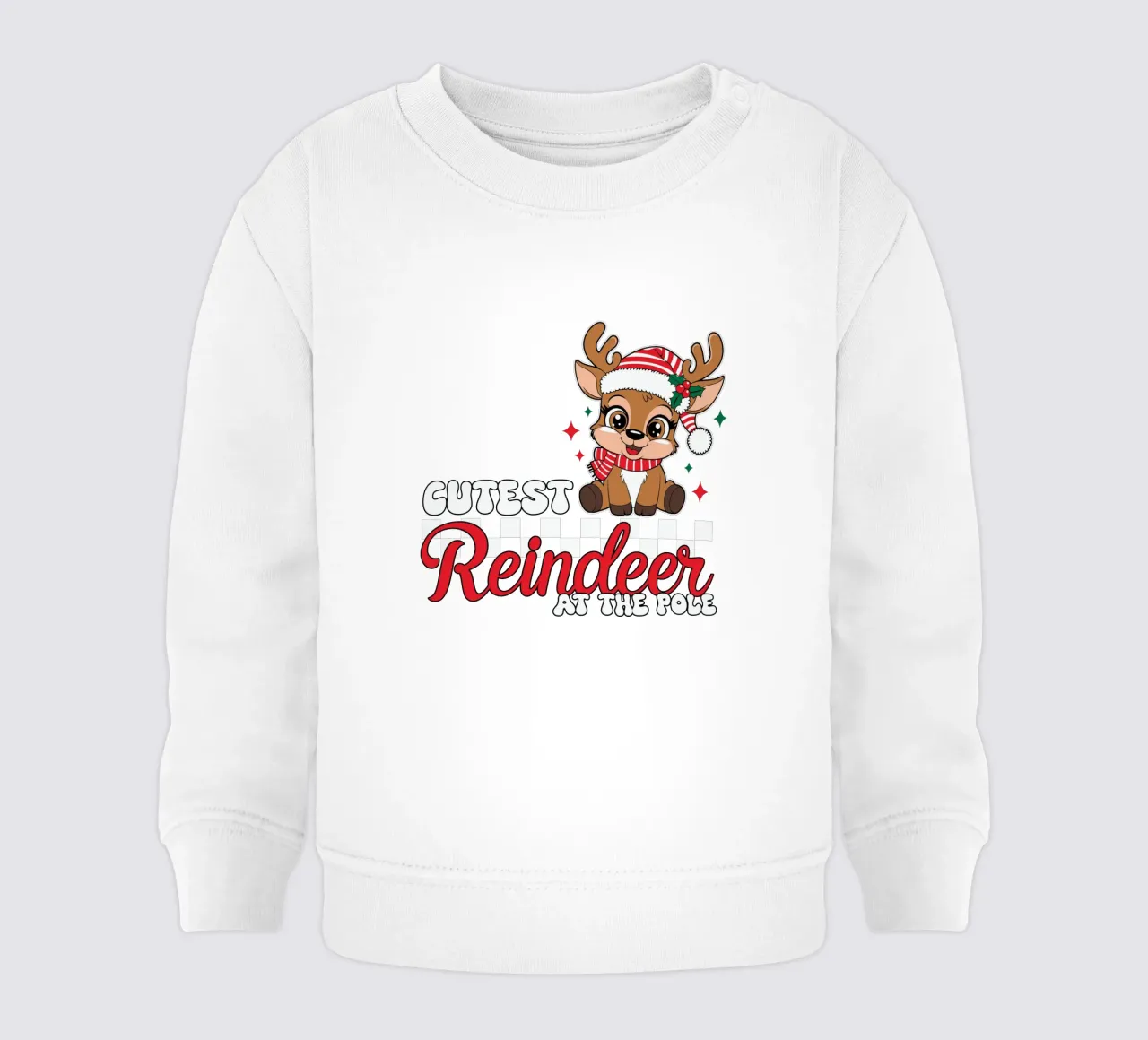 Coutest Reindeer at the Pole Baby Sweatshirt von edsonramosart