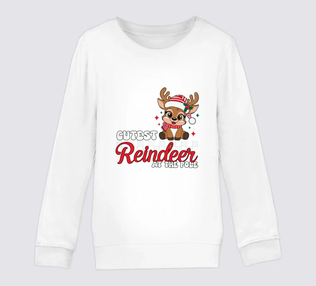 Coutest Reindeer at the Pole felpa bambino da edsonramosart