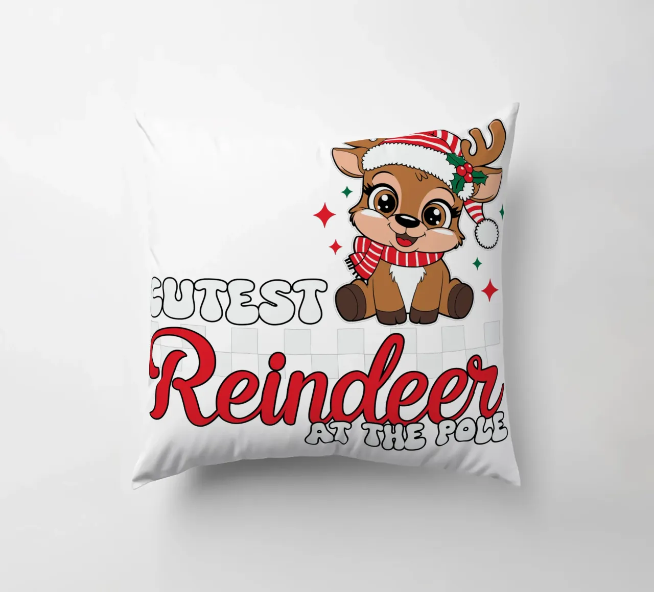 Coutest Reindeer at the Pole cuscino da edsonramosart