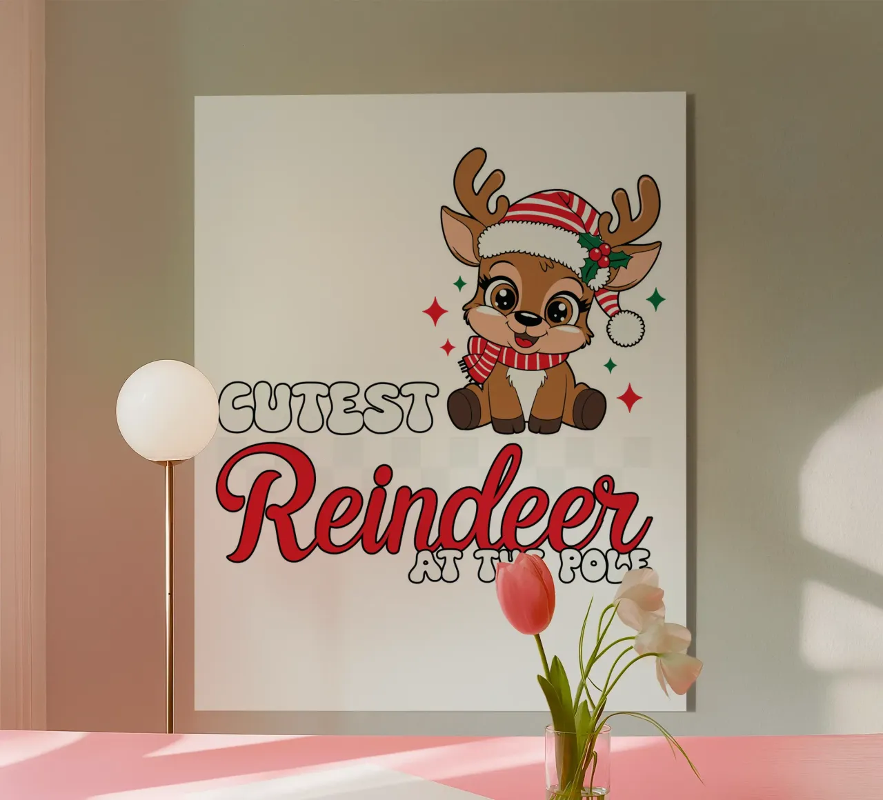 Coutest Reindeer at the Pole plexiglass da edsonramosart