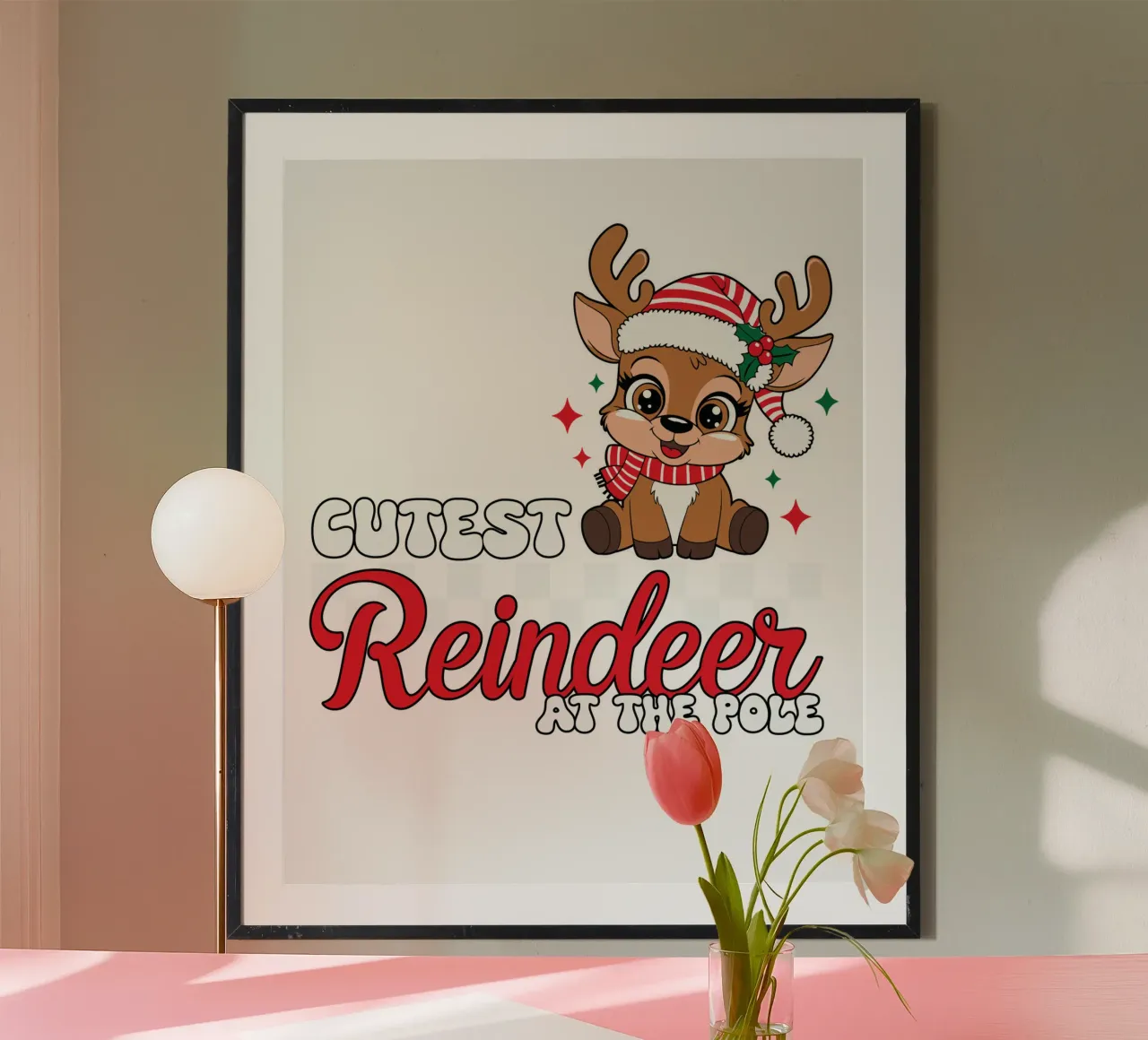 Coutest Reindeer at the Pole carta hahnemühle da edsonramosart