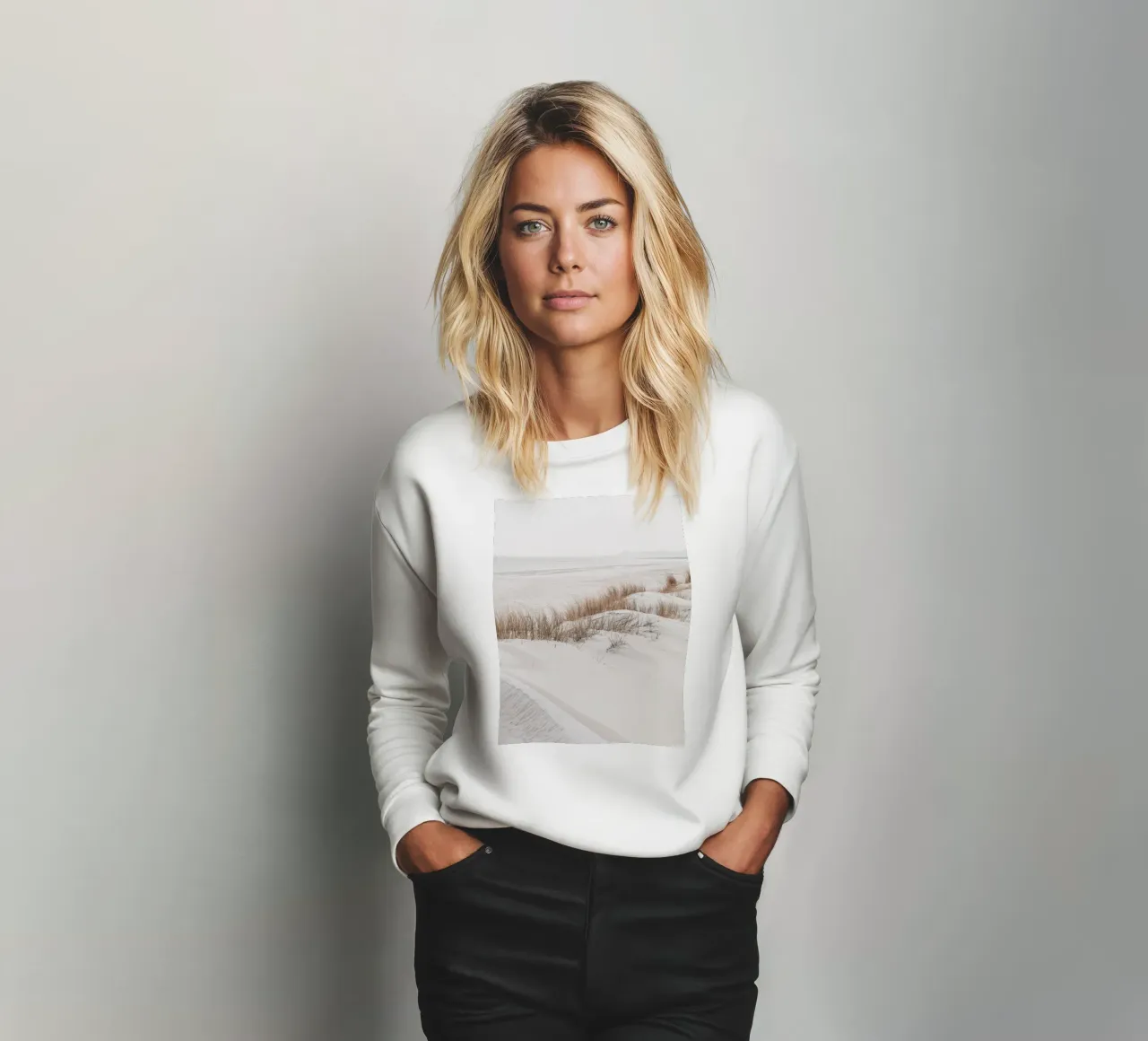 Ruhevolle Dünenlandschaft – Nordischer Naturzauber Sweatshirt von Whole©