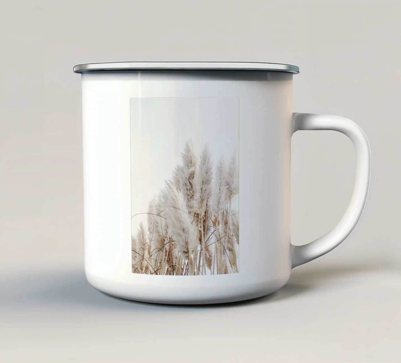Delicata erba pampa in stile boho tazza in smalto da Whole©