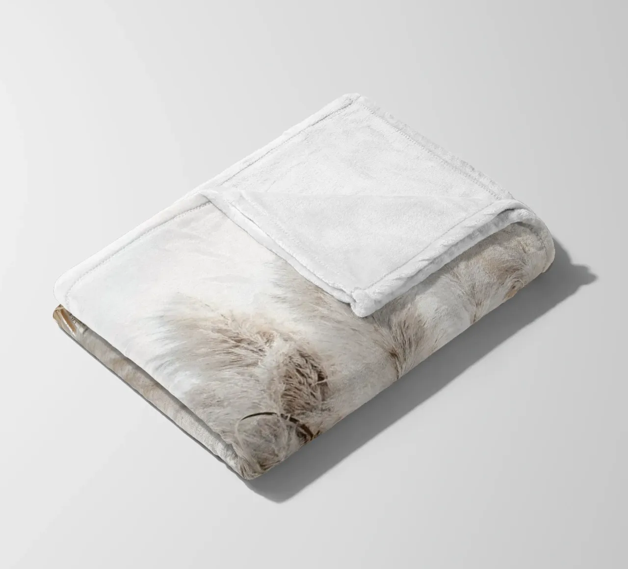 Delicate pampas grass in boho style fleece blanket by Whole©