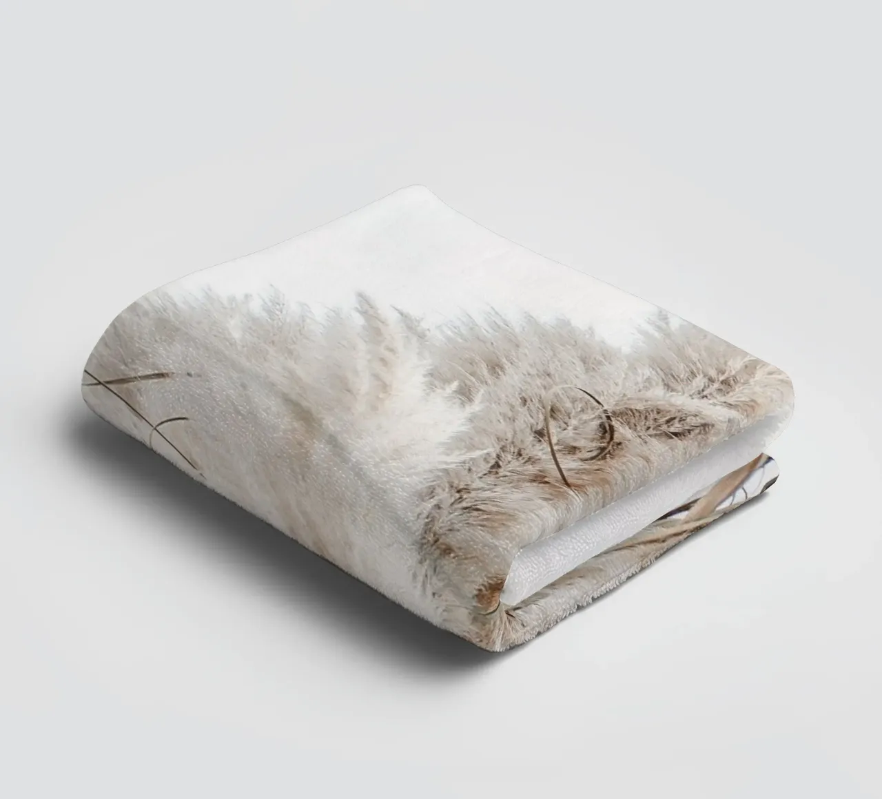 Delicate pampas grass in boho style towel by Whole©