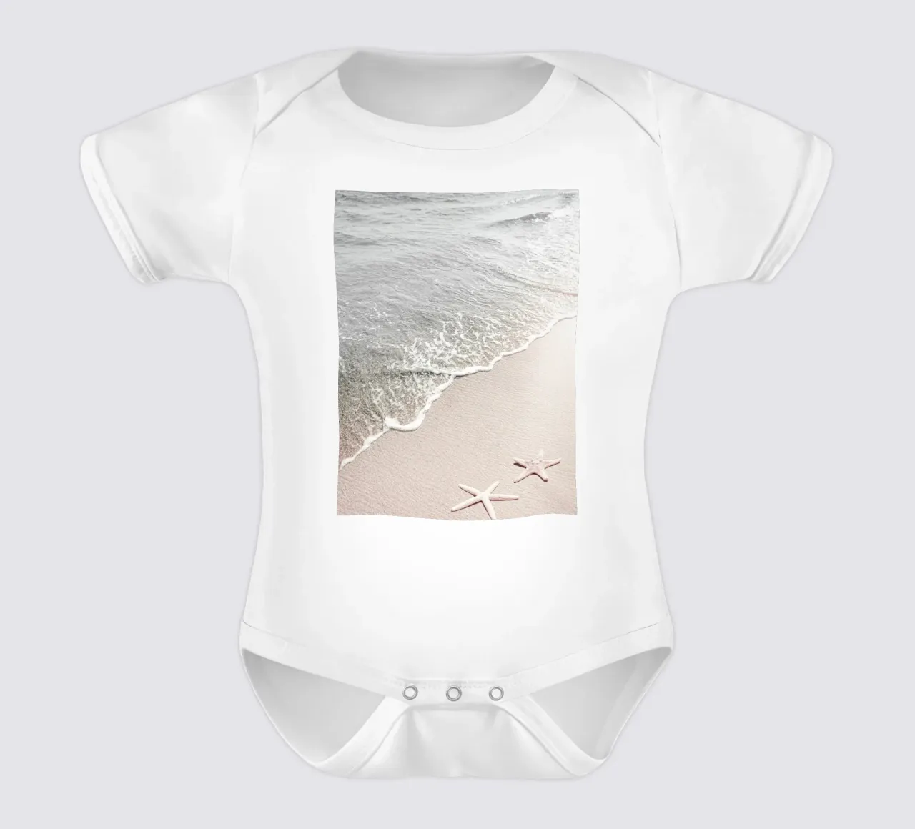 Plage douce avec étoiles de mer body bébé de Whole©